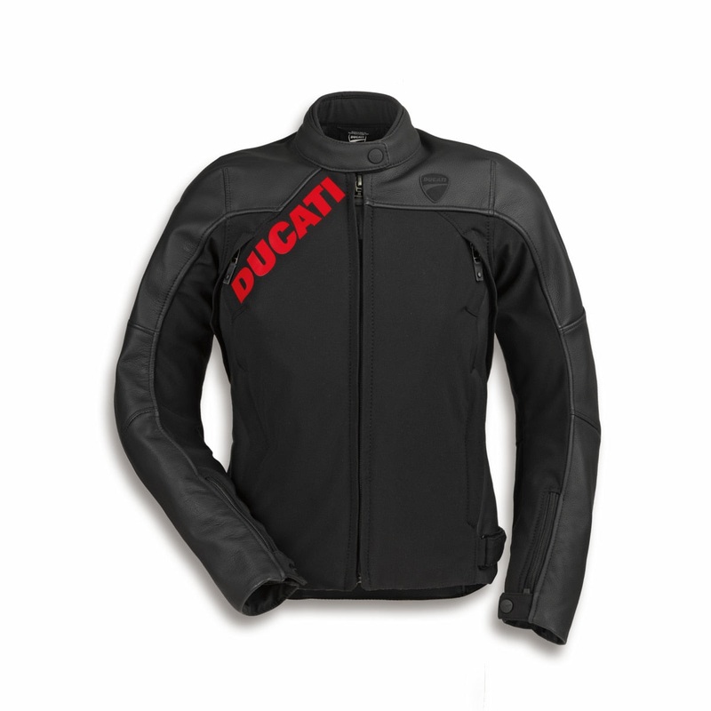 Ducati Logo C1 – Women’s Leather-Fabric Jacket
