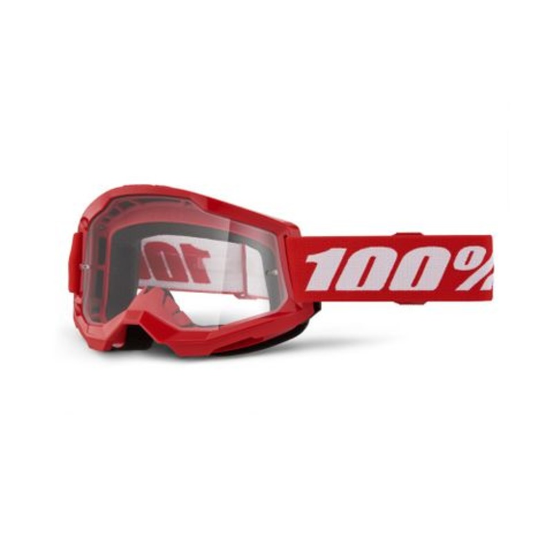 100% Youth Strata2 Junior Goggle Red – Clear Lens CL