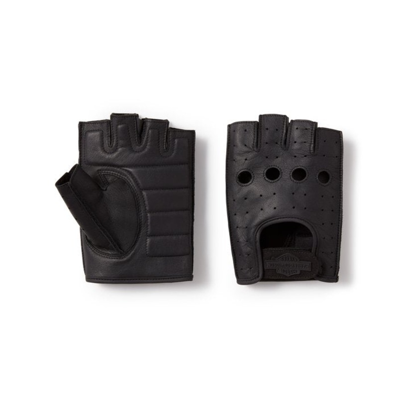 Harley-Davidson Fingerless Leather Riding Gloves