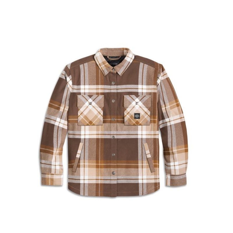 Harley-Davidson In Between The Line Shirt Jacket – Plaid – Java & Toffee