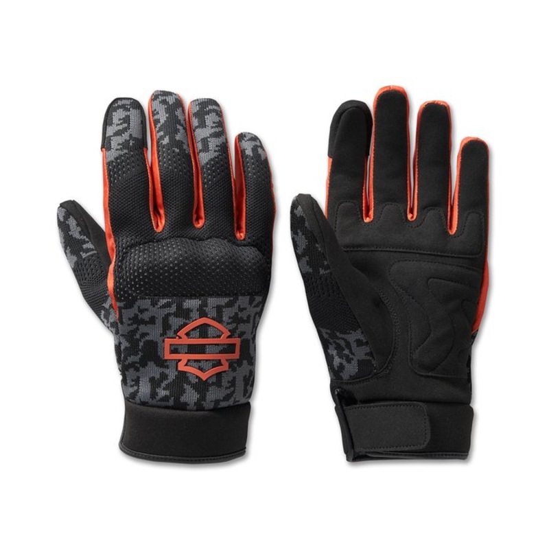 Harley-Davidson Men’s Dyna Knit Mesh Gloves – Camo – Asphalt