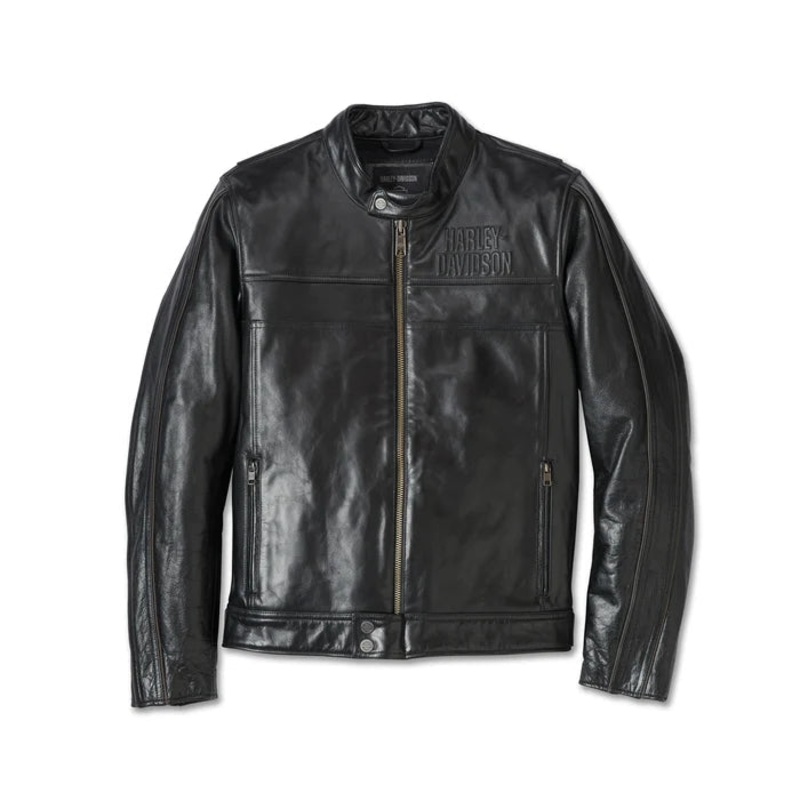 Harley Davidson Men’s H-D Flex Layering System Caf Racer Leather Jacket Outer Layer