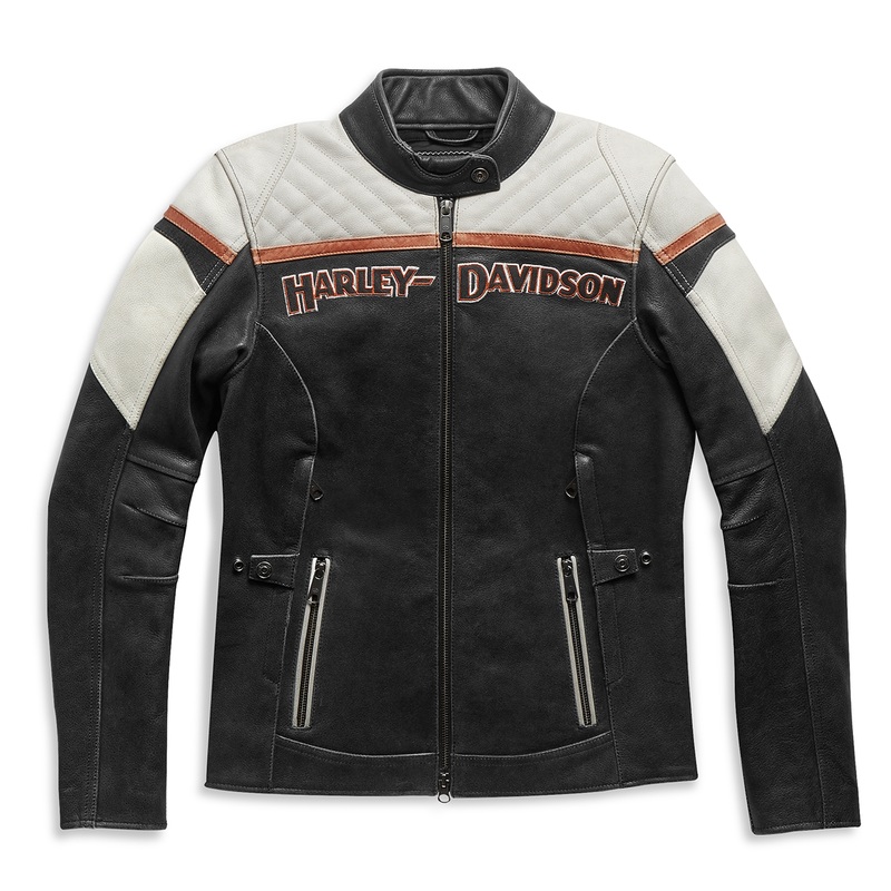 Harley-Davidson Women’s H-D Triple Vent Miss Enthusiast II Leather Riding Jacket