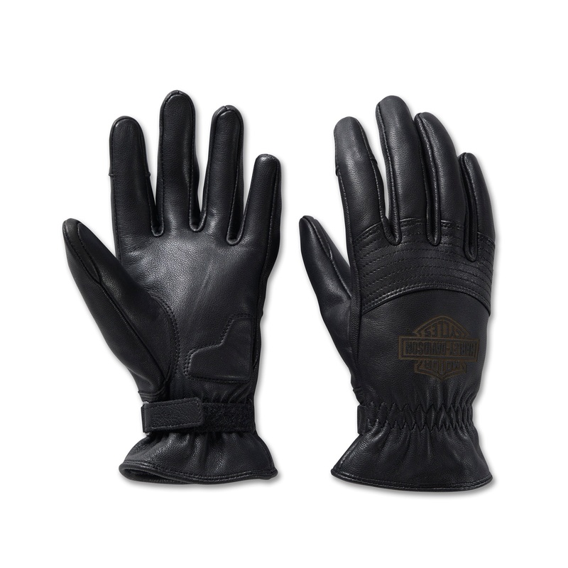 Harley-Davidson Women’s Helm Leather Work Gloves – Black