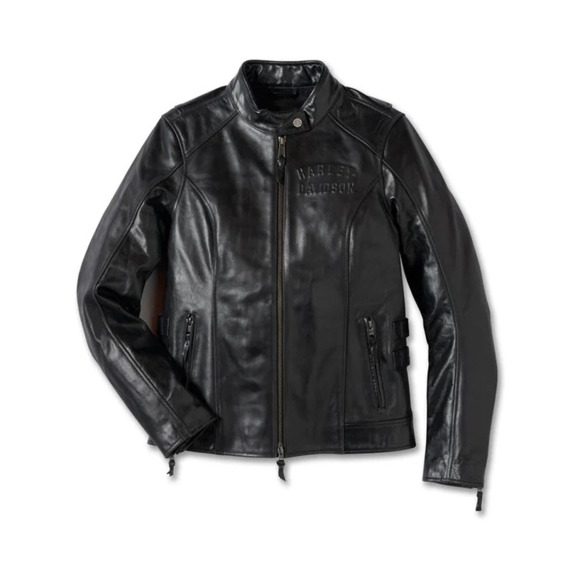 Harley-Davidson Womens H-D Flex Layering System Cafe Racer Leather Jacket Outer Layer