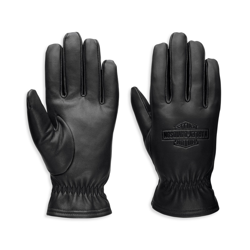 Harley-Davidson Men’s Full Speed Leather Gloves – Black Leather
