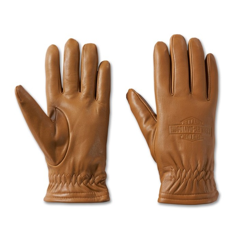 Harley-Davidson Men’s Full Speed Leather Gloves – Brown Leather