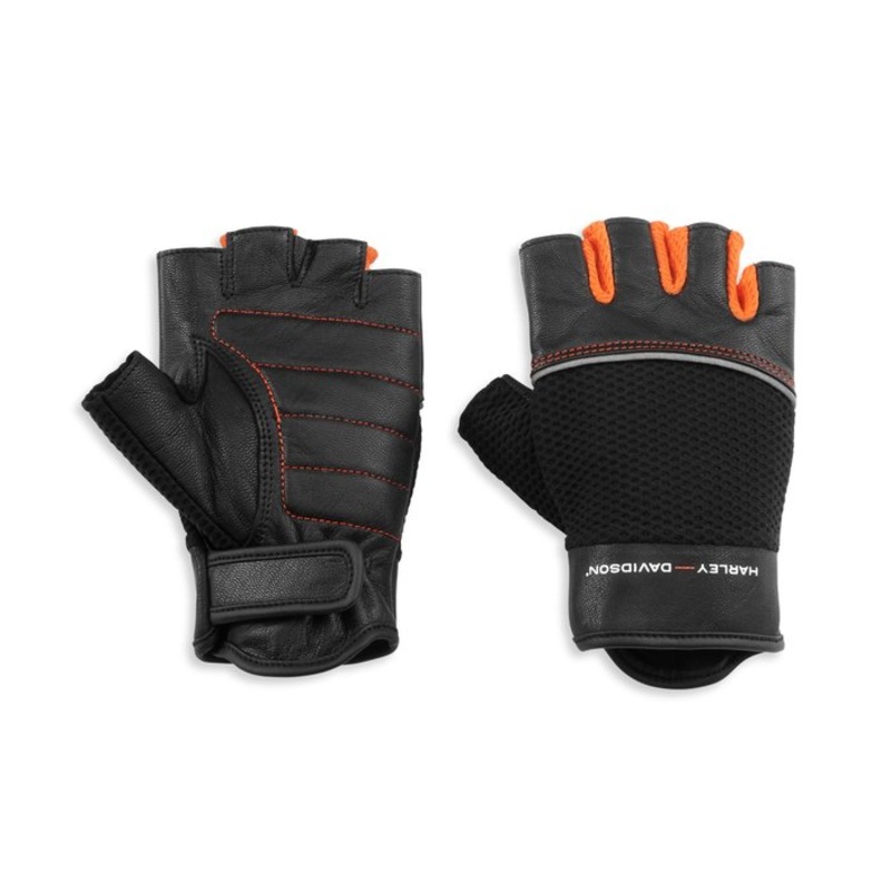 Harley-Davidson Women’s H-D New Horizon Mesh & Leather Fingerless Gloves