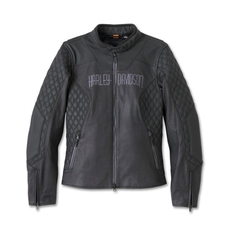 Harley-Davidson Women’s Willie G Skull Graphic Leather Riding Jacket
