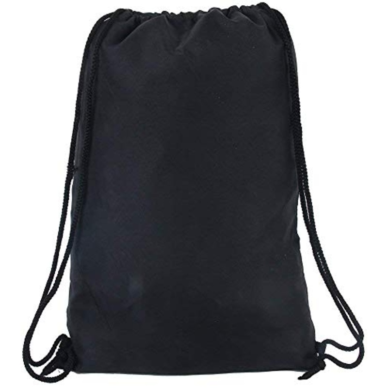 Electomania Polyester Drawstring Water Resistant Backpack Gym Bag (Black)