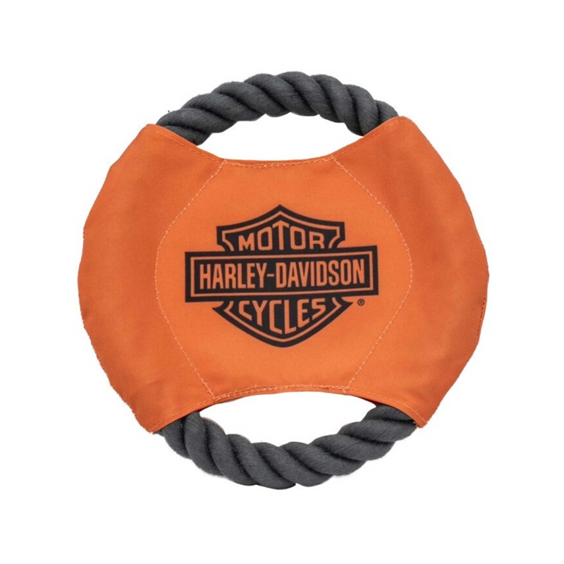 Harley-Davidson Bar & Shield Rope Disc Dog Toy- Small