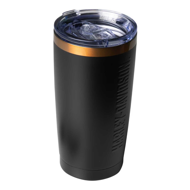 Harley-Davidson Embossed H-D Travel Mug  Black Stainless Steel