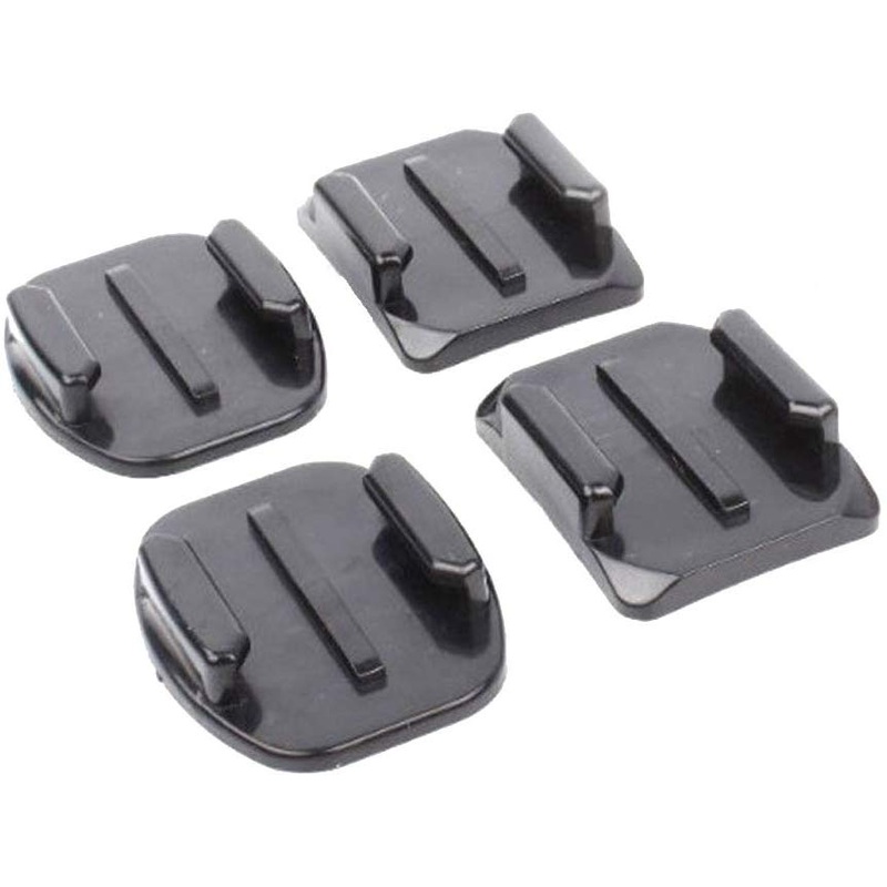 4pcs Flat Curved Adhesive Mounts with Stickers for Gopro Hero3 3, HD Hero2 (Black)