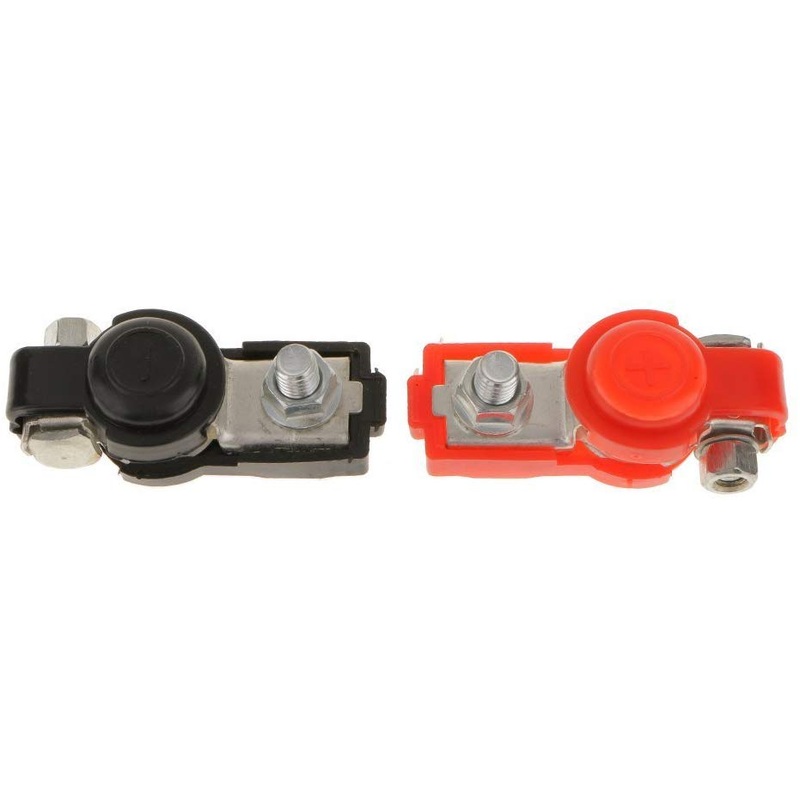 Electomania Adjustable Battery Terminal Clamp Copper Pile Clips with Cover for Auto Truck -2 Pieces