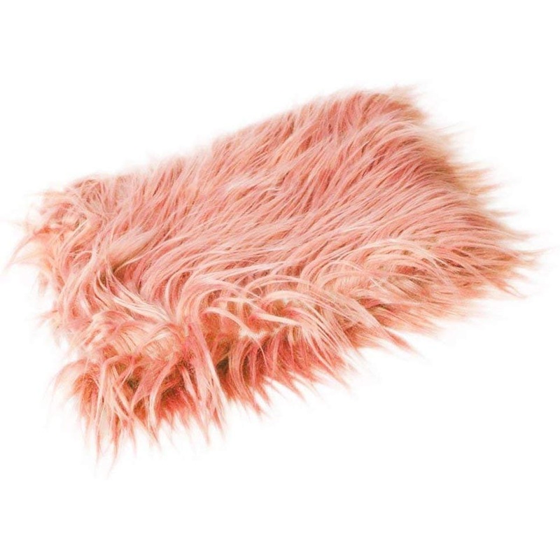 Electomania Baby Newborn Photo Props Wraps & Photography Mat, DIY Newborn Baby Photo Blanket Swaddle Photography Props Wraps, Infant Soft Faux Fur Photography Backdrops Mat Rug (Pink, 0-12 Months)