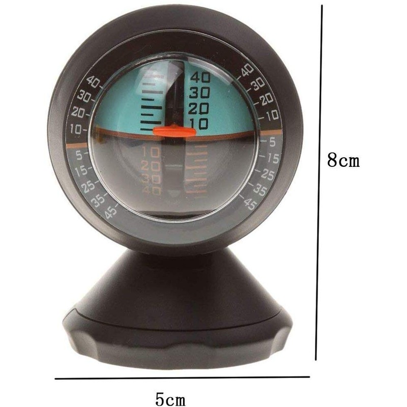 Electomania Car Inclinometer Angle Slope Level Meter Gradient Balancer Finder Black