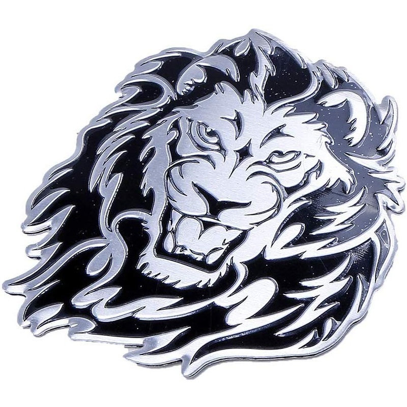 Electomania Lion Styling Decal Reflective Car & Bike Sticker 3D Metal Logo Sticker Car Motorcycle Badge Emblem (Lion)