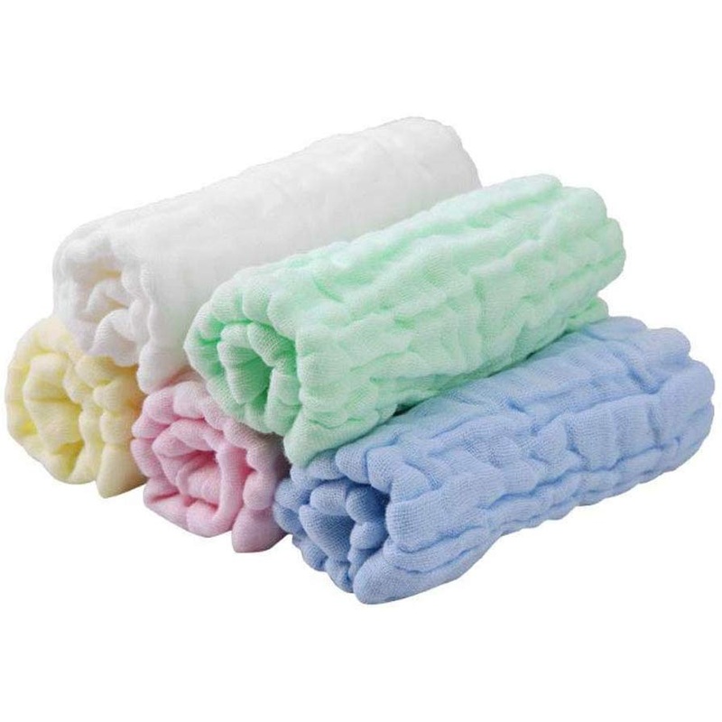 Electomania Soft Baby Washcloths, Premium Reusable Wipes 30 * 30cm, 5pcs (Multicolor)