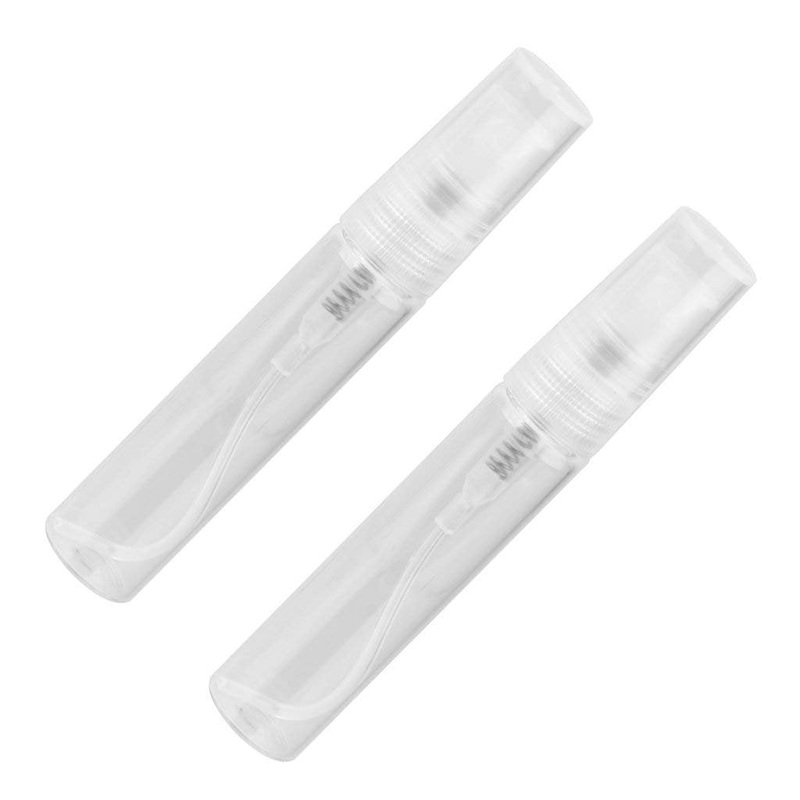 Electomania 2 Pcs Mini Clear 5ML Atomizer Plastic Bottle Spray Refillable Perfume Empty Sample Bottle,for Travel Party Portable Makeup Tool