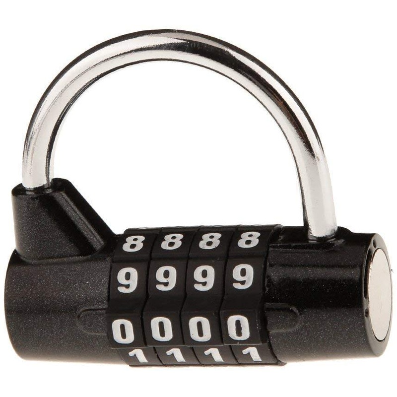 Electomania  4 Digit Combination Padlock Travel Luggage Locker Security Lock (Black)