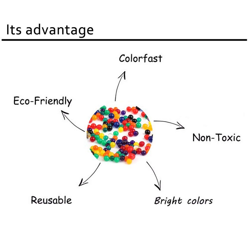 Electomania 5 Bag Colorful Water Jelly Mud Soil Beads Balls-(Mixed Color)