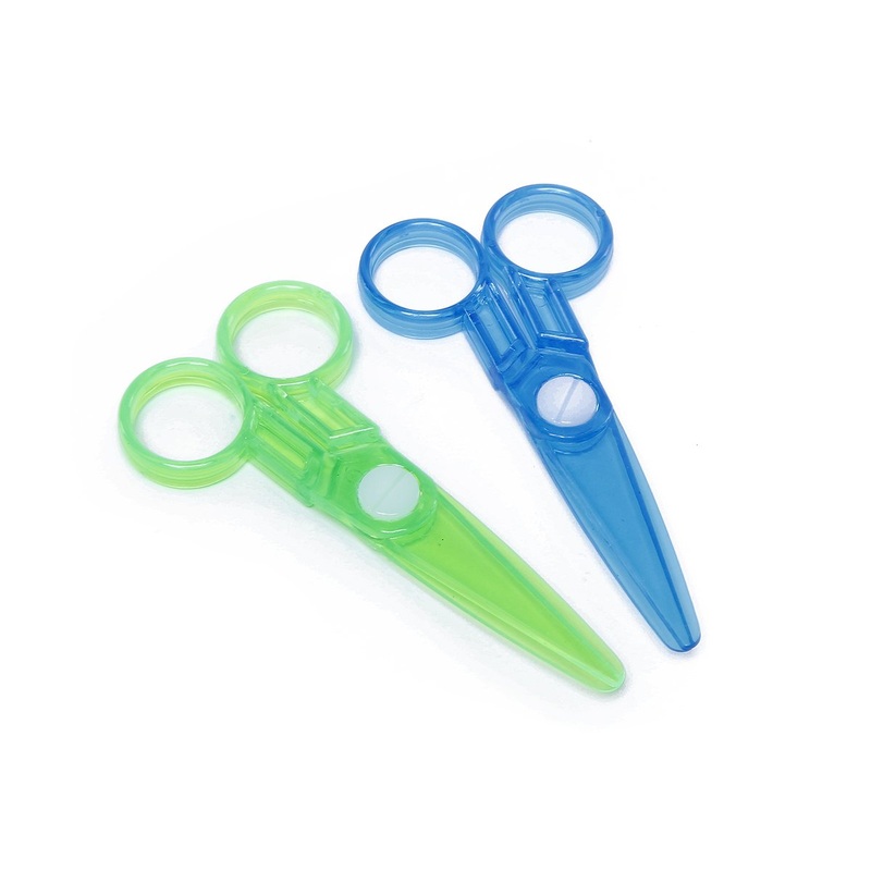 Electomania Child-Safe Scissor Set/Plastic Scissors/Handmade Scissors for Children 2 PCS (Random Color)