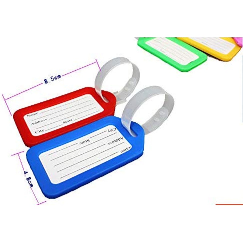 Electomania  Pack of 24Pcs Waterproof Luggage Tags Travel Labels Airline ID Name Card for Suitcase Bags – Pet Dog Cat Identification Cage Kennel Carrier ID Tag (Color Will be Sent Randomly)