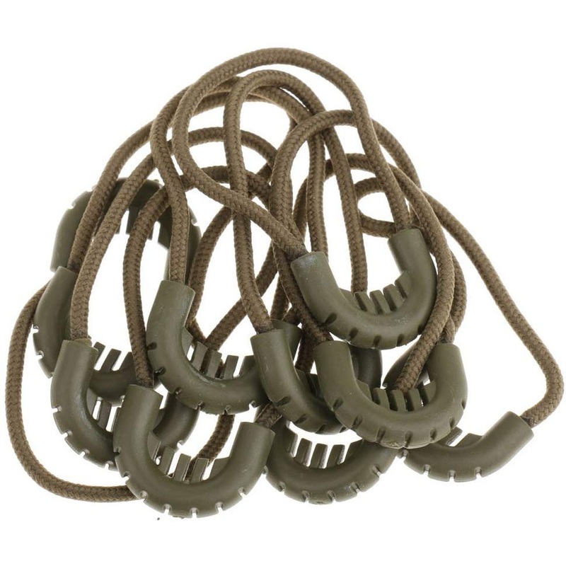 Electomania Plastic Zipper Pulls Slider Elastic Cord Rope Ends Lock Replacement Fastener Loop Clothing Accessories (Military Green) Pack of 10 Pieces