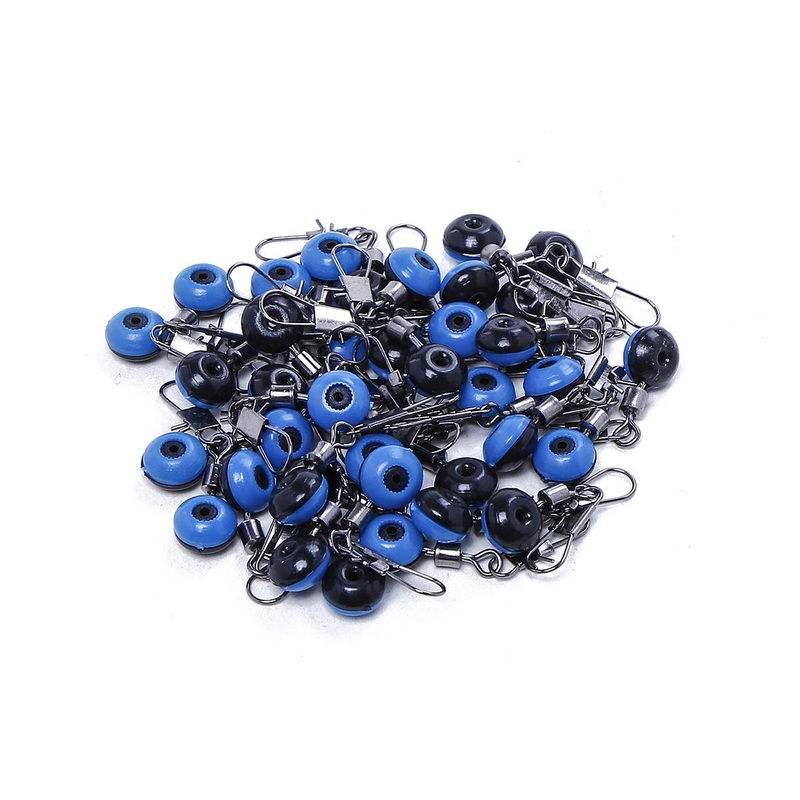 Electomania Space Beans Fishing Line to Hook Swivels Shank Clip Connector Blue 20Pcs