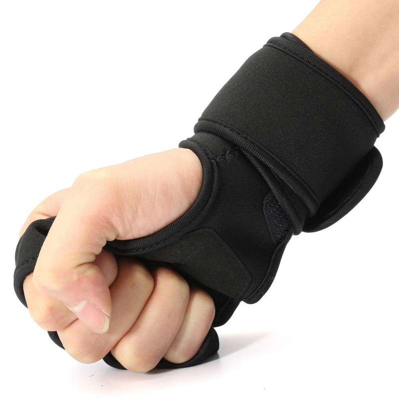 Electomania 1 Pair Weight Lifting Gloves Fitness Sport Gym Workout Exercise Training Gloves Men Women Gloves For Body Building L black