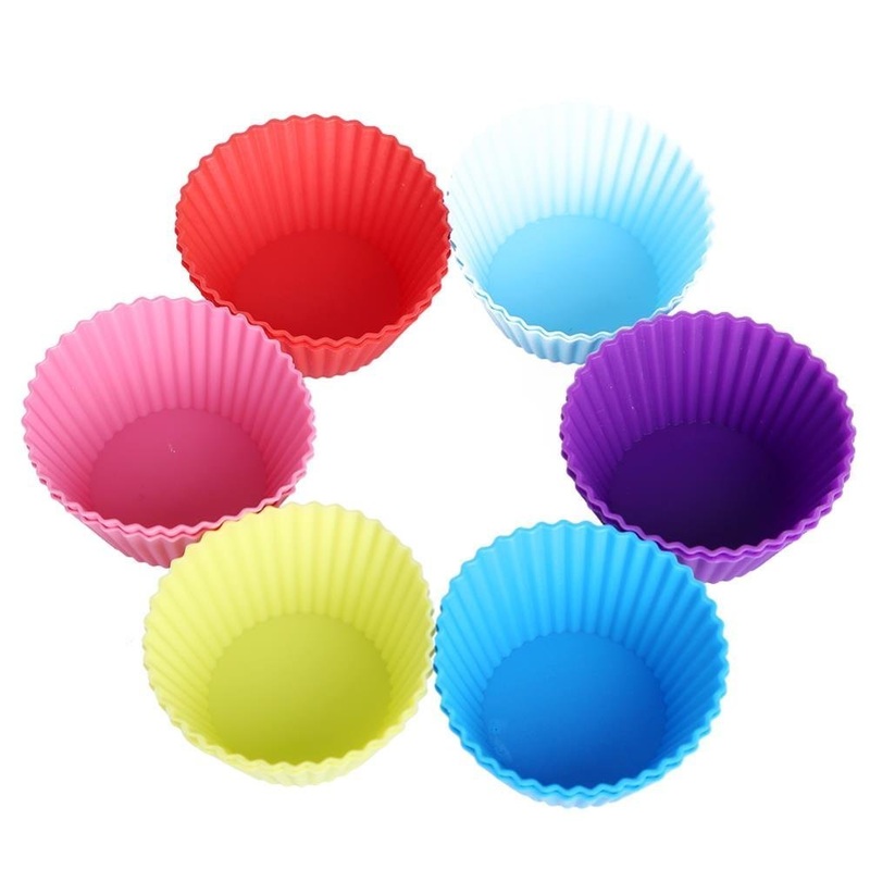 Electomania 6 Pcs Silicone Muffin Moulds/Cup Cake Mould – Single Pack