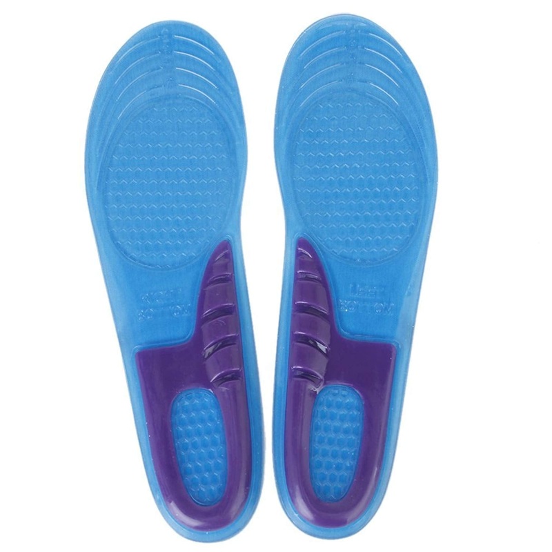 Electomania Adhesive Gel Insoles Arch Support With Cuttable Size Curves EU 38-43 For Sports Shoes A Pair – Blue