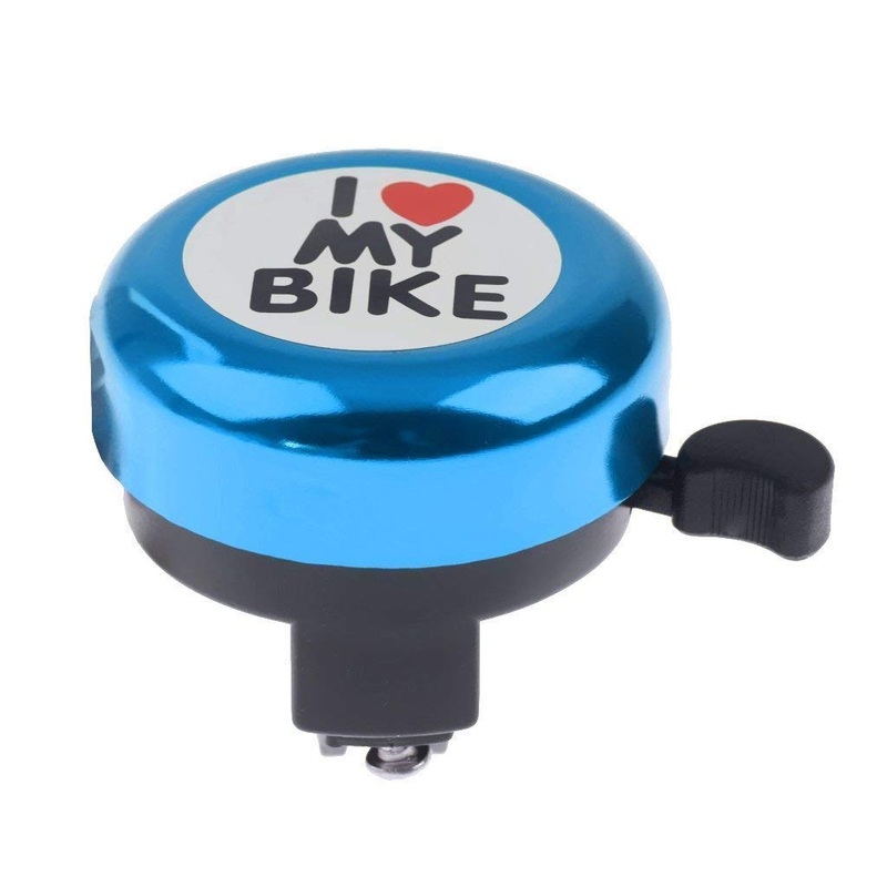 Electomania Bicycle Mountain Bike Bell Aluminum Bell I Love My Bike Mini Bell/Love BellBule