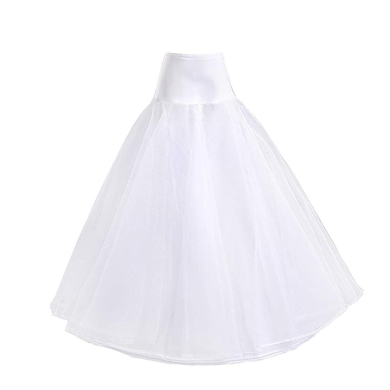 Electomania Bridal Underskirt 2 Layer Netting Bridal Dress Gown Slip Petticoat Net Bridal Wedding Petticoat-Prom Underskirt One size (White)