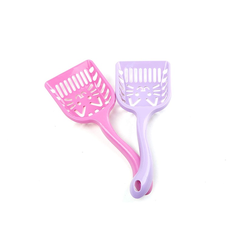Electomania Cat Litter Plastic Scooper with Long Handle, 2 Pcs (Random Color)
