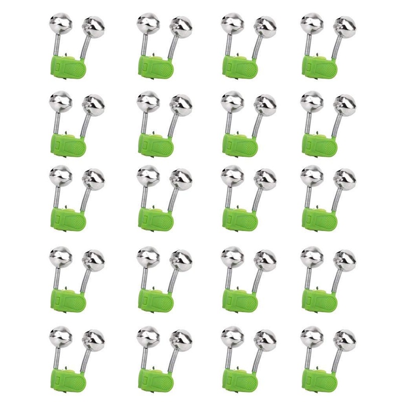 Electomania Fishing Rod Bite Lure Alarm Twin Bell Ring -Set of 20 Piece