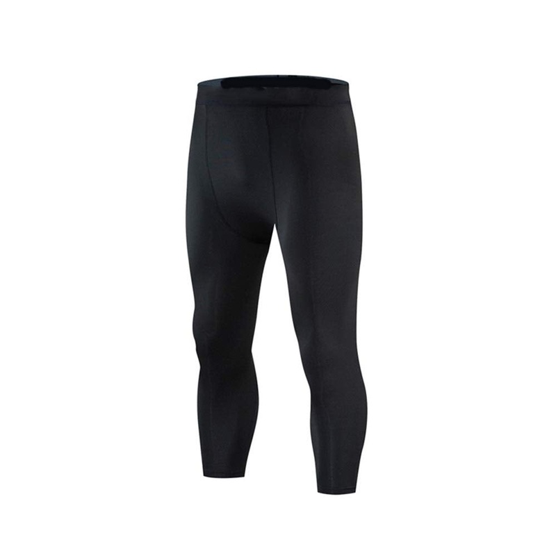 Electomania Mens Compression Tights Sports Leggings Ideal for Running/Gym/Cycling/Yoga/More Compression Sports Pants – Black – L