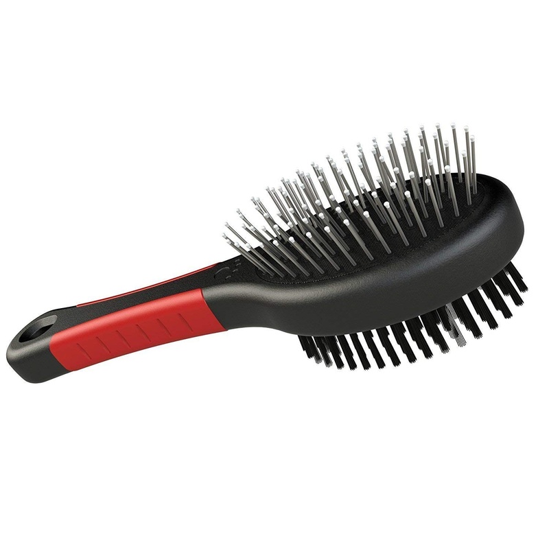 Electomania Rounded Pin Smooth Grooming Brush for Medium and Long Hair of Dogs and Cats (Black)