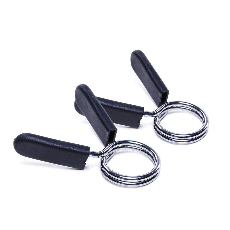 Electomania Spring Clip Collars Exercise Collar Barbell Clamps 30mm for Weight Bar Dumbbells Gym Fitness Training Weight Lifting Equipment 1 Pair (Black)
