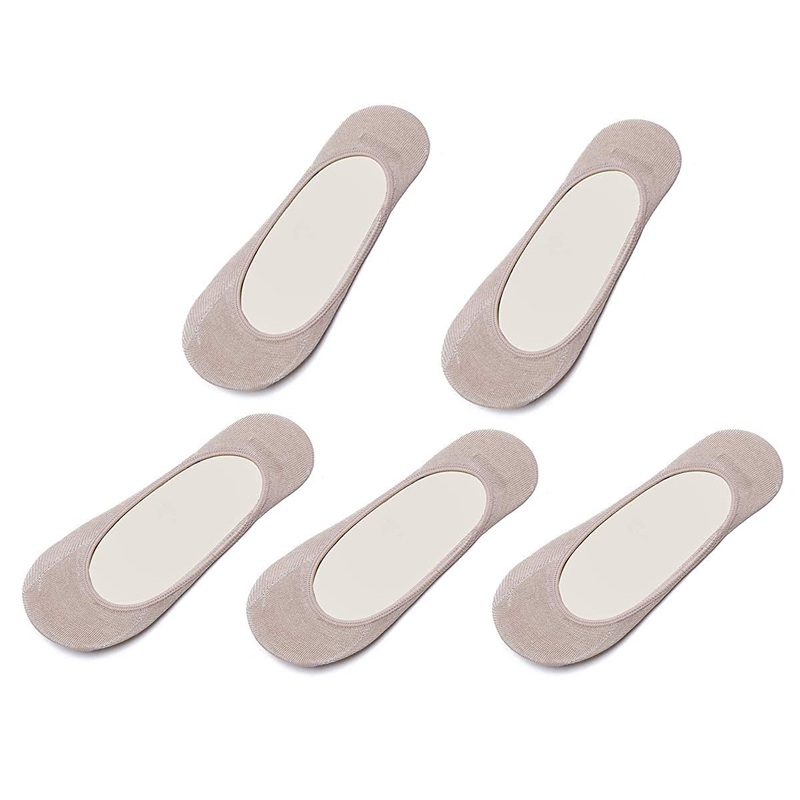 Electomania Women’s Combed Cotton Anti Slip Socks Free Size Brown (5 Pairs)