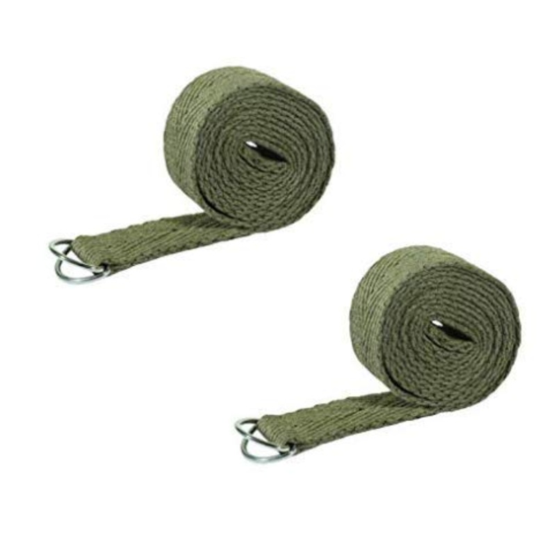 Electomania Yoga Belt Yoga Props Long 250 cm* Wide 3.8cm Thick 0.1cm A Pair (Green)