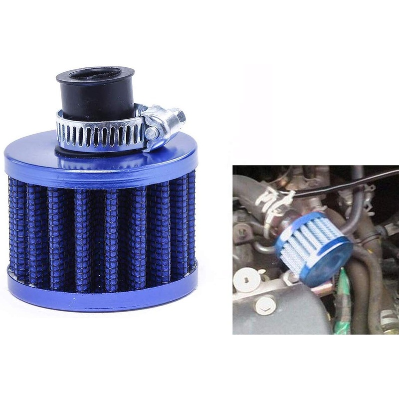 Electomania  13mm Car Cold Air Intake Filter Universal Car Motor Cone Cold Clean Air Intake Filter Turbo Vent Sliver (blue)