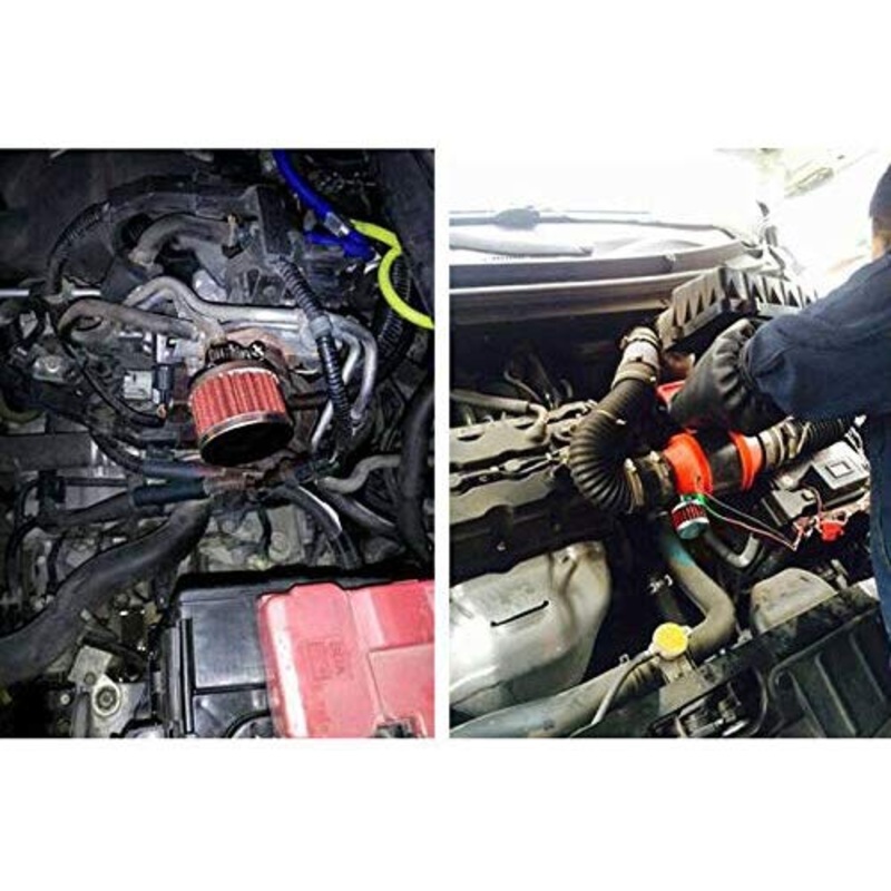 Electomania 13mm Car Motor Cold Air Intake Filter Turbo Vent Crankcase Breather (red)