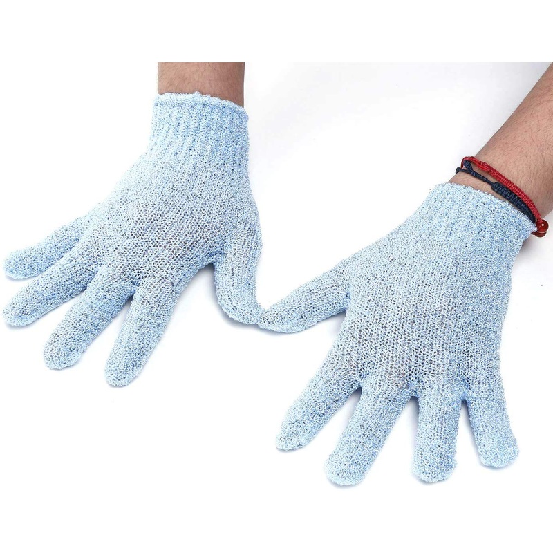 Electomania Bath Gloves Spa Massage Body Scrubber Cleaner 2 Pair (Random Color)