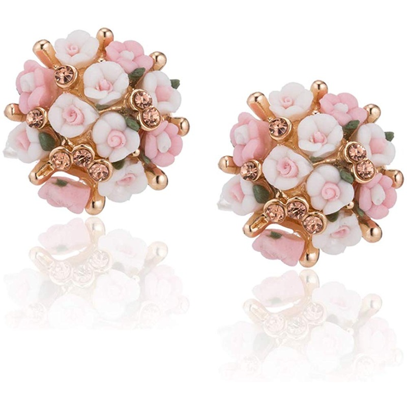ELECTOMANIA Floral Gold Plated Fancy Party Wear Earrings for Women