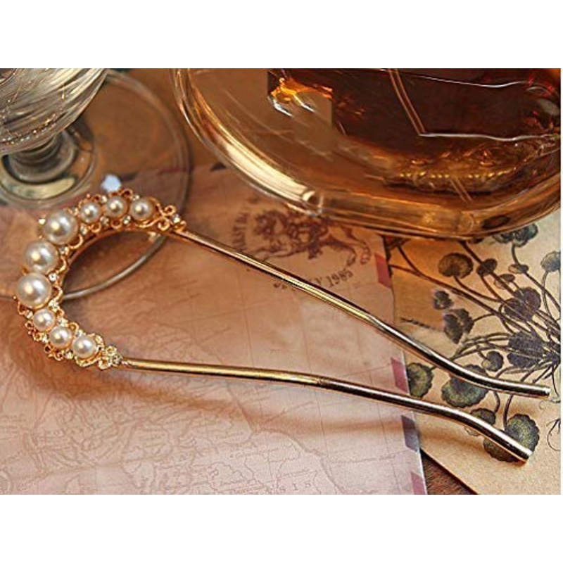 Electomania Gold Tone Mesmerizing Princess Hair Clip for Women Set of 1