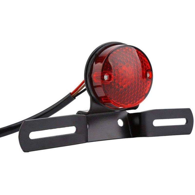 Electomania Motorcycle Motor Brake Tail Rear Light Plate Holder for Harley DC 12V