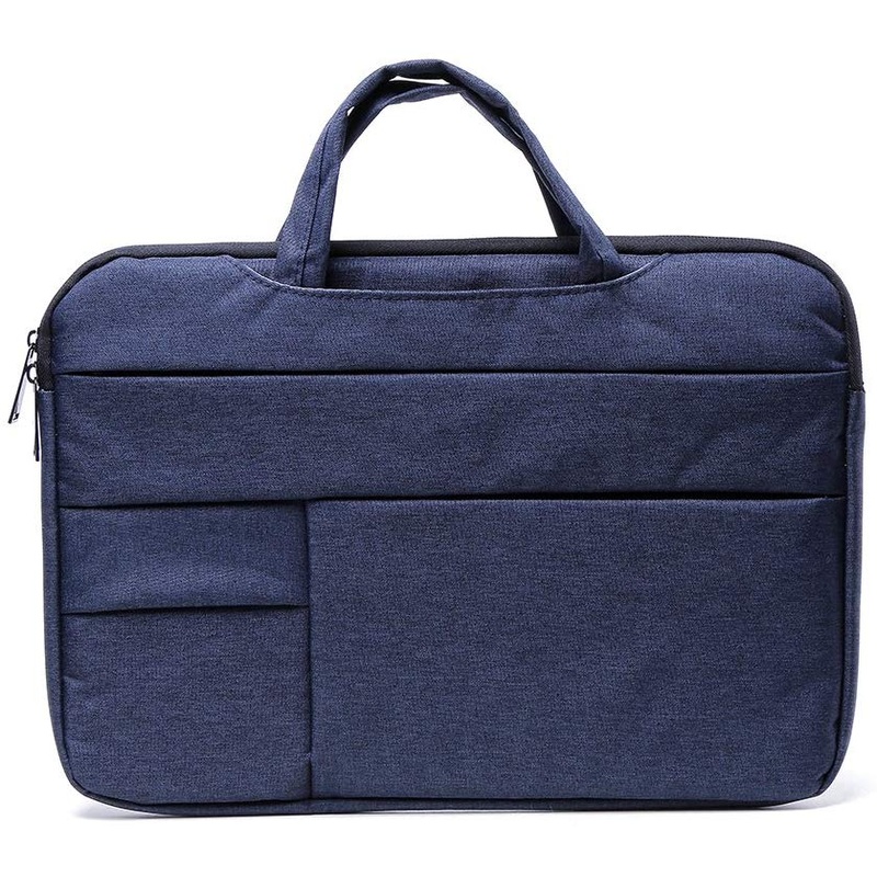Electomania  Polyester 14inch Laptop Briefcase Ultra Thin with Carrying Handle Make The Bag Comfortable on The go (Navy Blue)