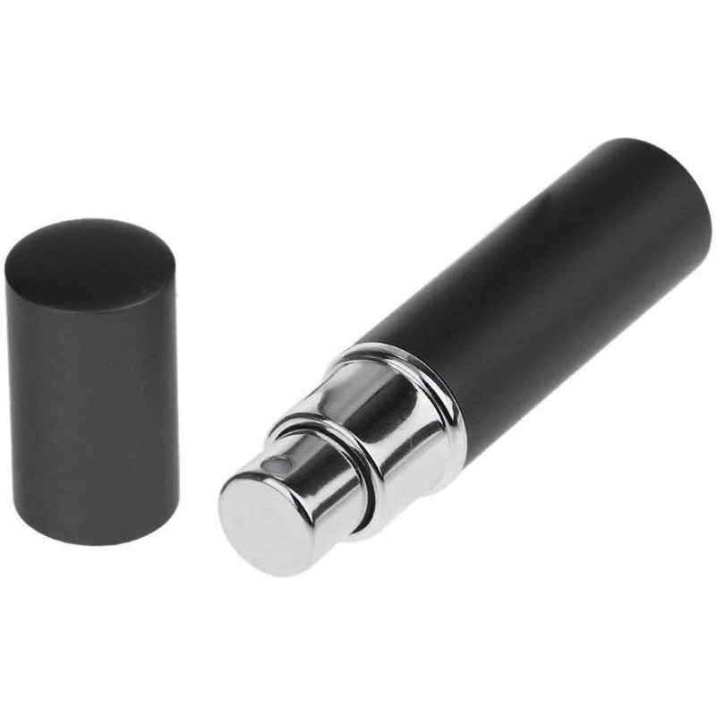 Electomania  Portable 6ml Refillable Perfume Atomizer Empty Bottle Pump Scent Spray Useful Makeup Tools set of 2 (Black)