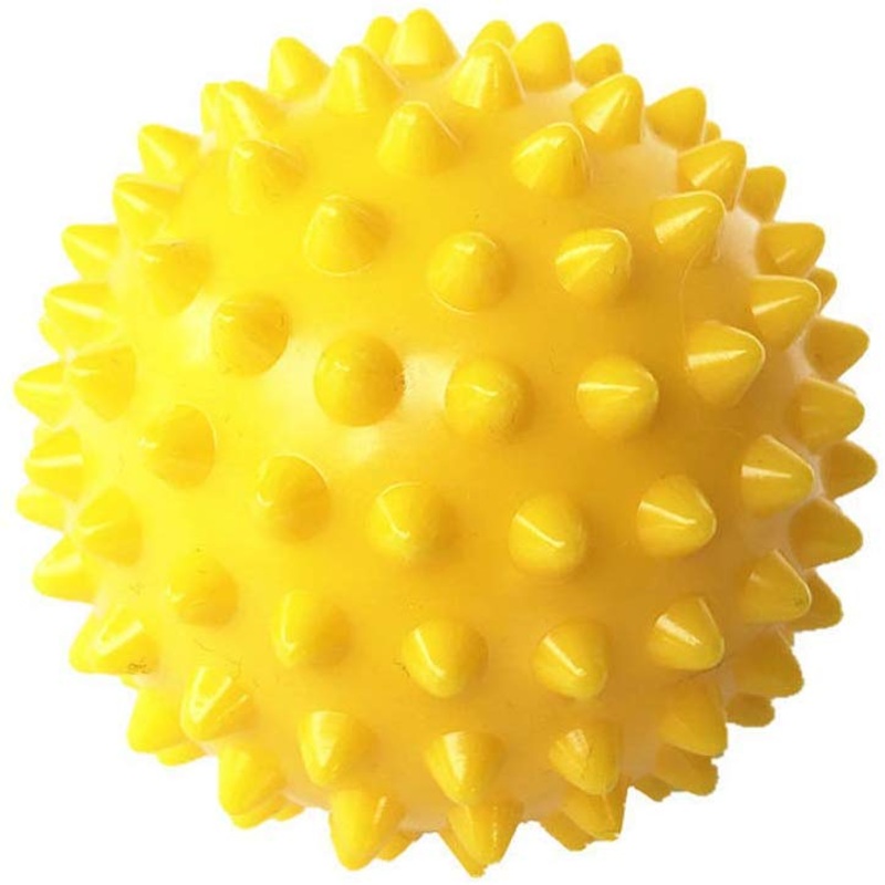 Electomania  PVC thorn ball massage acupoint grip ball tip nail fascia yoga ball fitness ball thorn ball 8cm (Yellow)